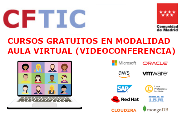 Cursos gratuitos en modalidad aula virtual. Videoconferencia.